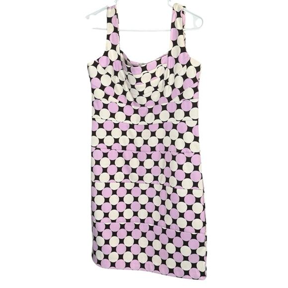 ⭐ 🔥 50% OFF SALE — FINAL PRICESangria Purple Polka Dot Sheath Dress Size 12 - Picture 2 of 9